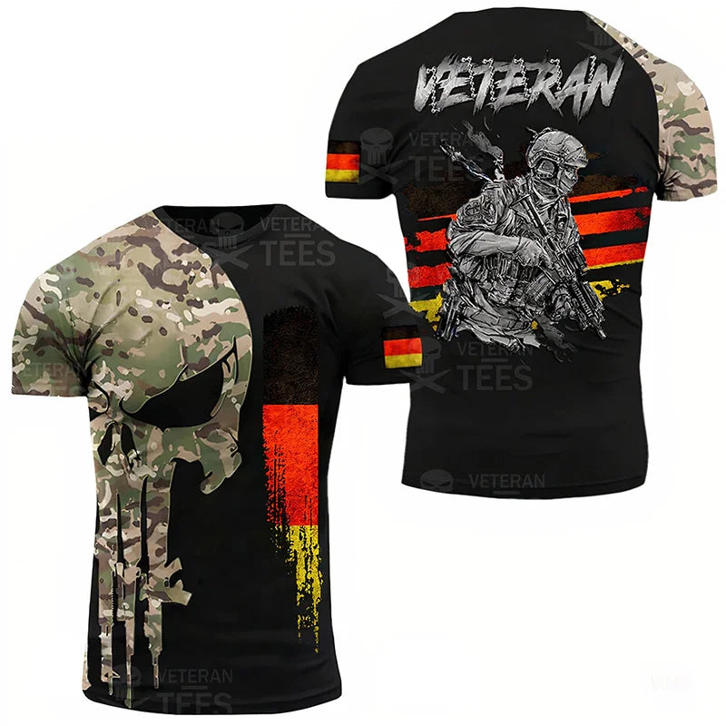 Germany Football Jersey Men Clothing Quick Drying T Shirt 3D Printed Deutsche Eagle Emblem Tops Tee Shirts T-Shirt Short Sleeve