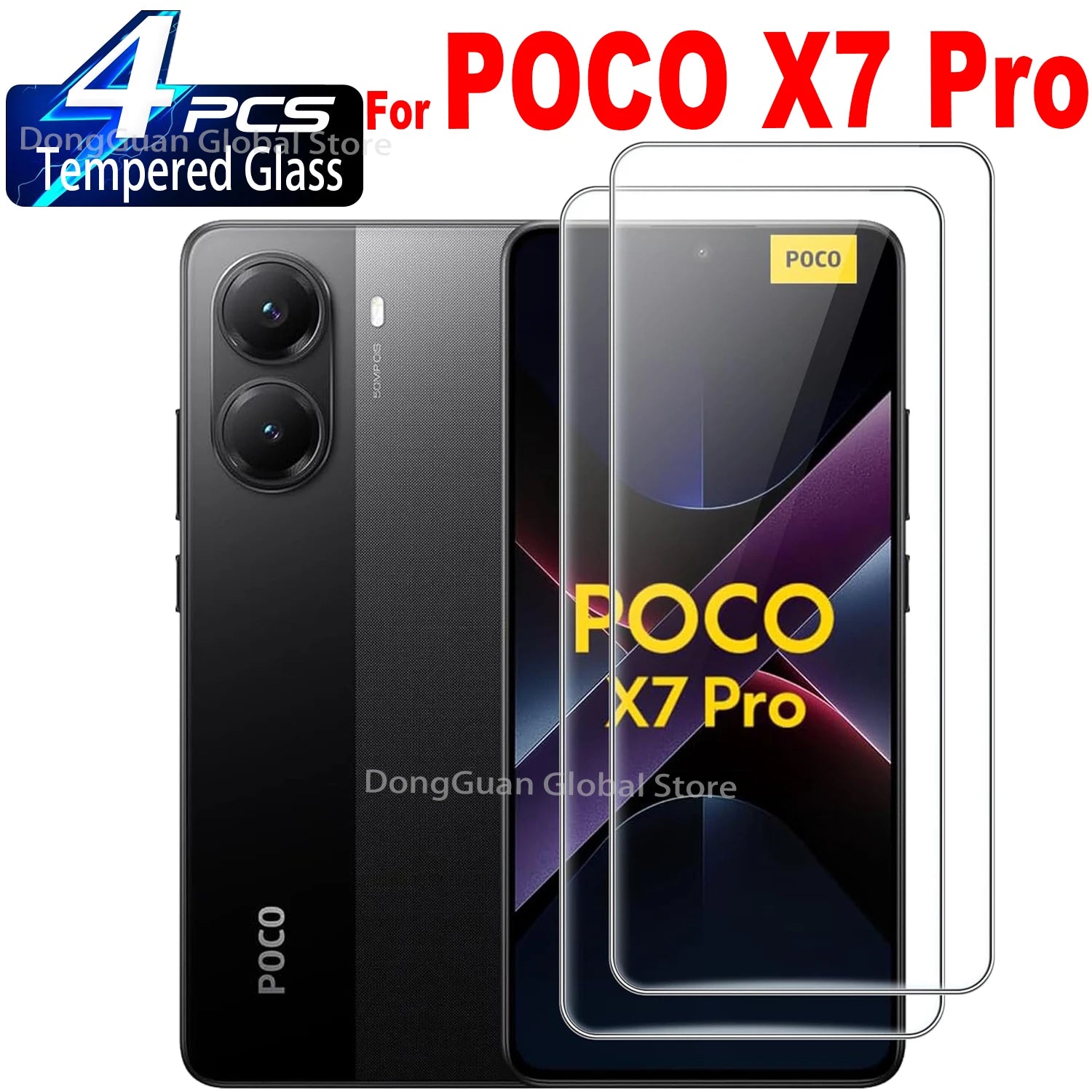 For Xiaomi POCO X7 Pro Tempered Glass Screen Protector Glass Film