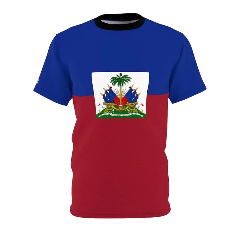 Haiti Flag 3D Print sport Quickdry Breatha Men WomenTShirt Outdoor Street Casual Fashion Retro Y2K  Parentchild Short Sleeve Top