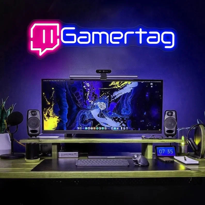 Custom Gamer Neon Sign Gamer Tag Sign Game Room Decor Gaming Wall Art Gaming Led Light Gift for Boyfriend Father Day Gift