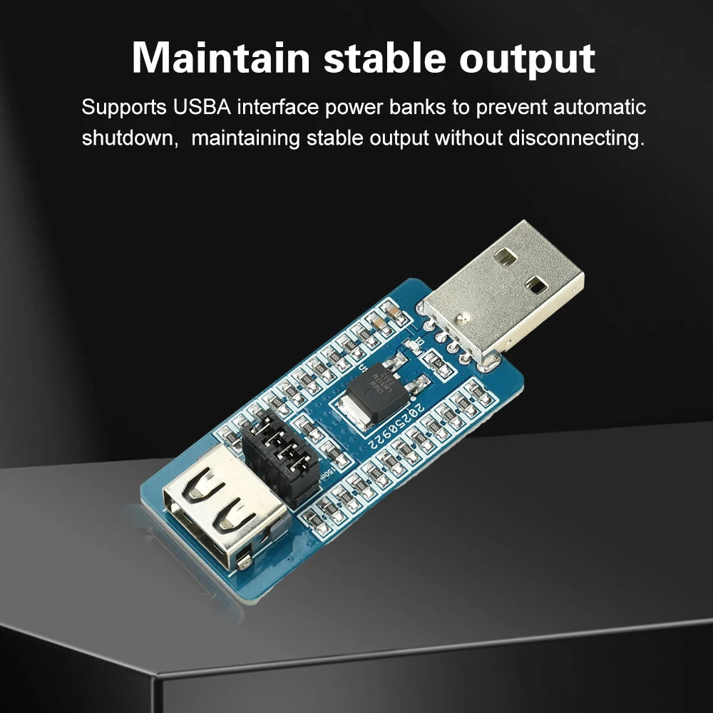 Charging Protection Module USB A Power Bank Virtual Load Anti-Shutdown Module with Switchable Output Current