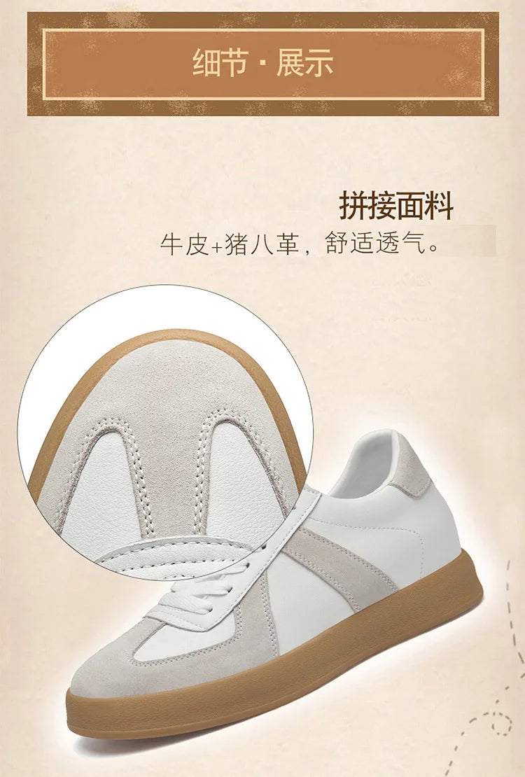 Man Vintage Elevator Shoes Height Increase Insole 8cm Taller Lift Sneakers Shoes Men Leisure Fashion Sports White Shoes
