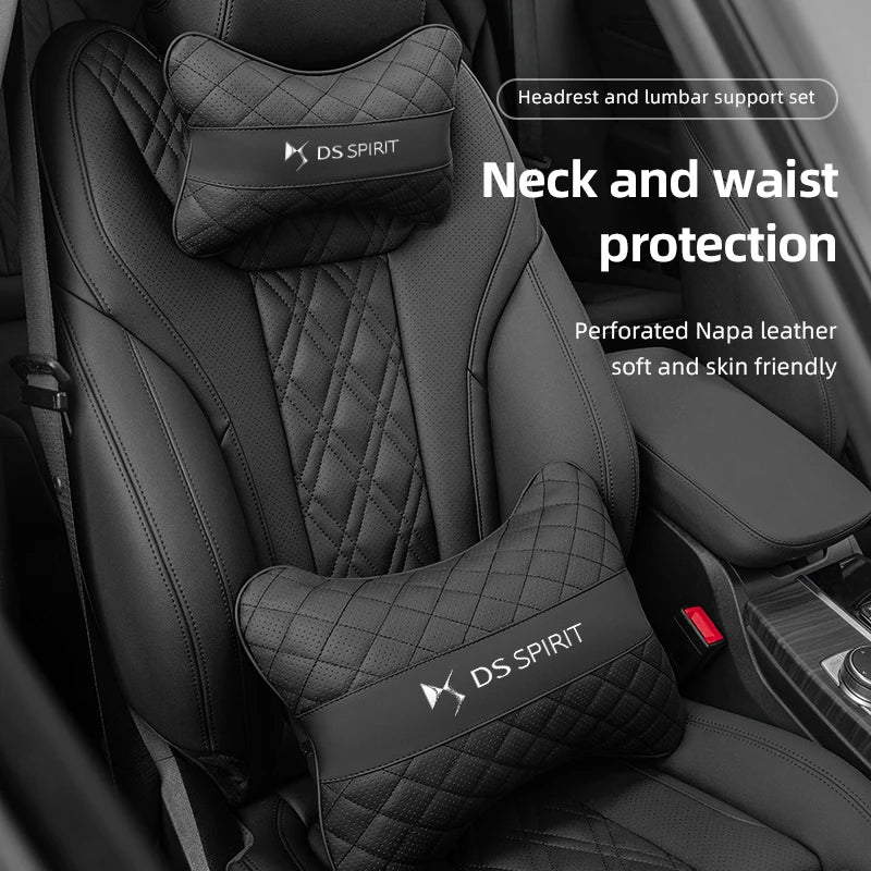 Car Seat Neck Pillow Headrest Lumbar Waist Support Cushion For DS SPIRIT DS3 DS4 DS5 5LS DS6 DS7 DS9 WILD RUBIS E-Tense DIVINEDS
