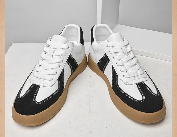 Man Vintage Elevator Shoes Height Increase Insole 8cm Taller Lift Sneakers Shoes Men Leisure Fashion Sports White Shoes