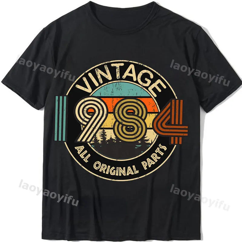 2024 Unisex Summer Tops Tshirt Vintage 1984 Classics Tshire Streetwear Printed T-shirt Top  Retro Style Tshirt