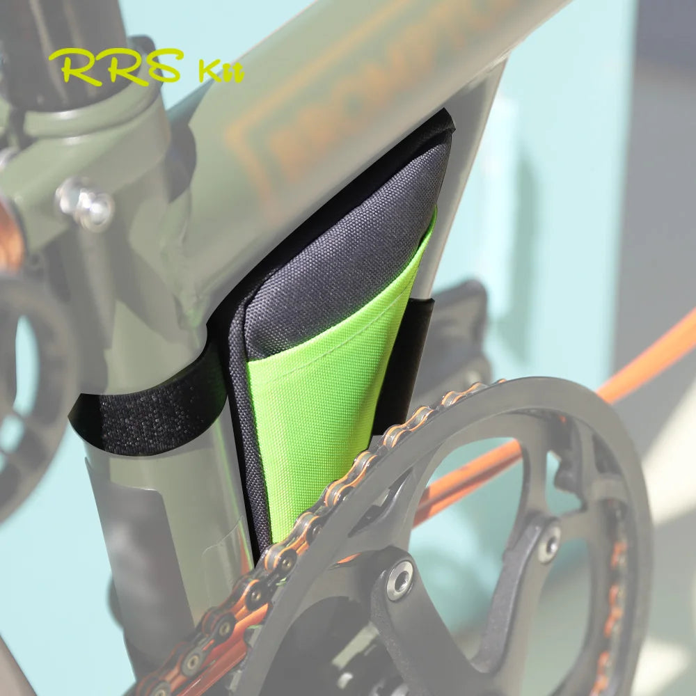 Rrskit Bicycle Triangle Bilateral Storage Bag Suitable For Brompton Bike Lightweight Triangle Multi Directional Storage Kit
