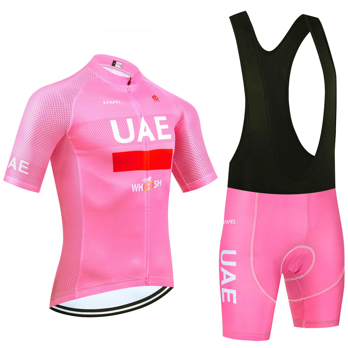 New 2025 PINK YELLOW Cycling Jersey UAE TEAM Bike Jersey Shorts Set Ropa Ciclismo Men Women Summer Pro Bicycle Maillot Clothing
