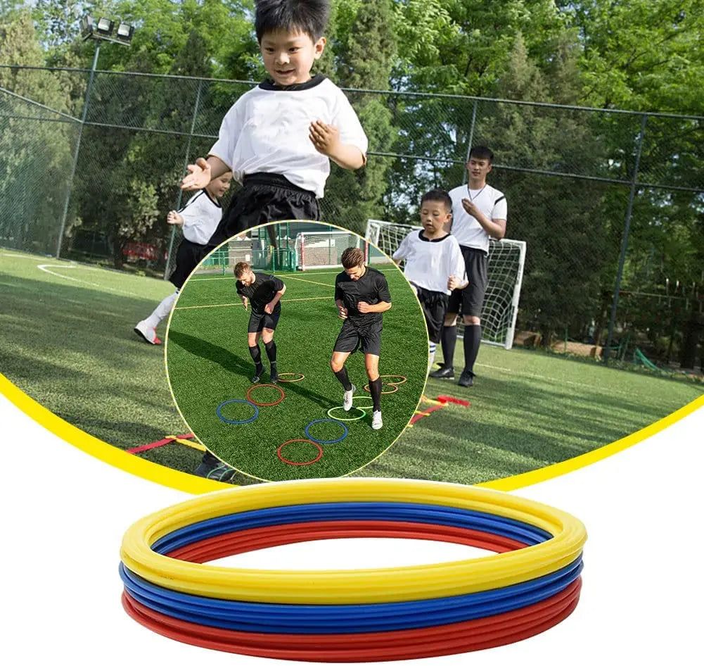 10pcs Durable Agility Training Rings Portable Football Soccer Speed Agility Training Rings Sport futbol Training Equipment