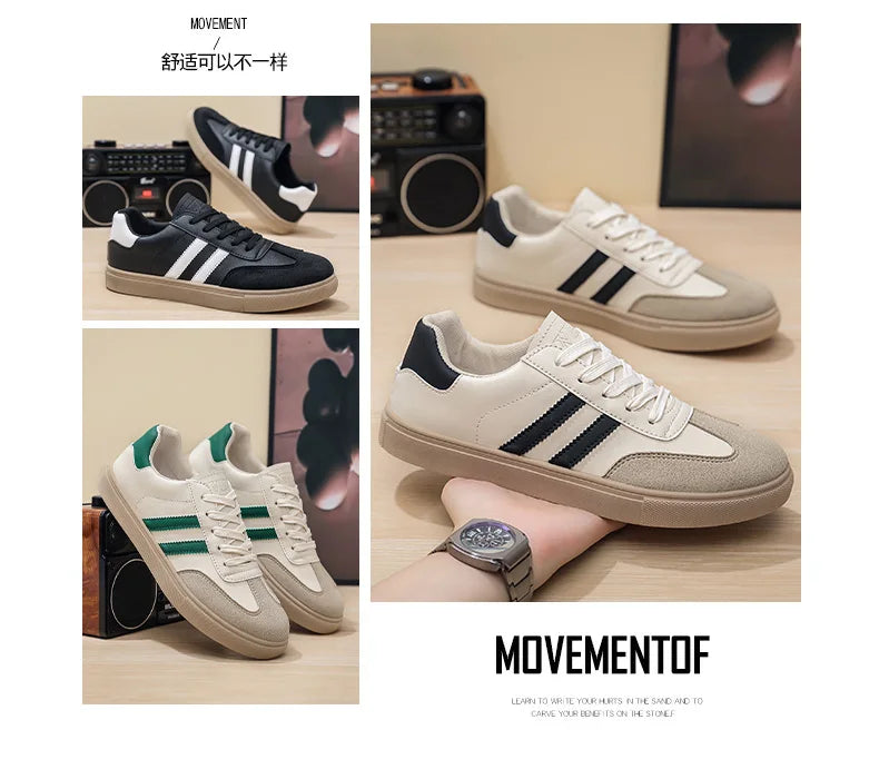 Hot Sale Casual Sneakers Men Classic Design Skateboard Shoes Man Comfy Low-cut Flat Sneakers Outdoor Non-slip Men's Sports Shoes