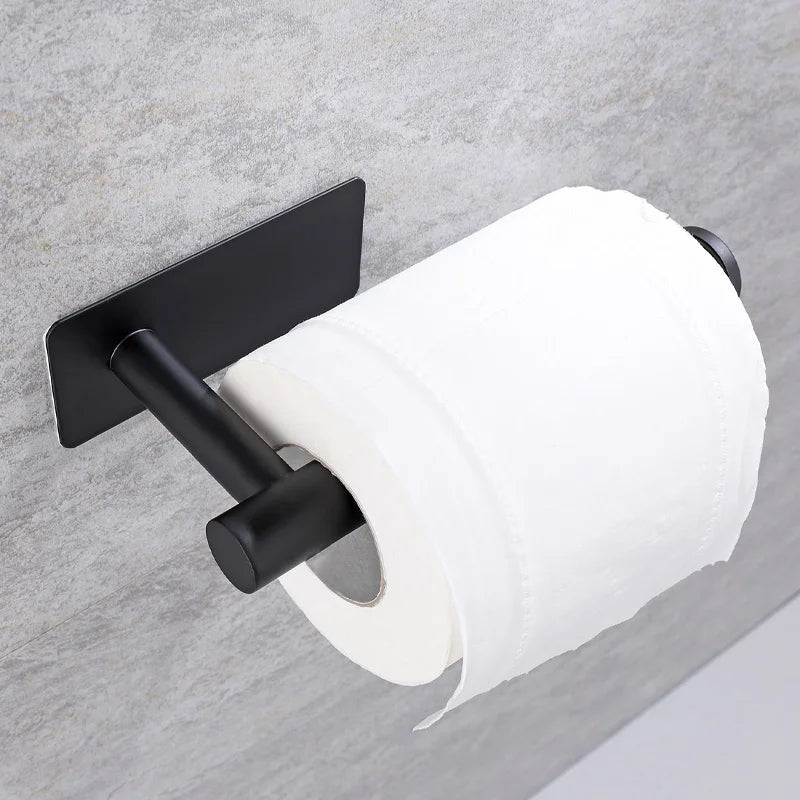 5-Piece Bathroom Hardware Set – Wall-Mounted Accessories Including Towel Bar, Hooks, and Toilet Paper Holder