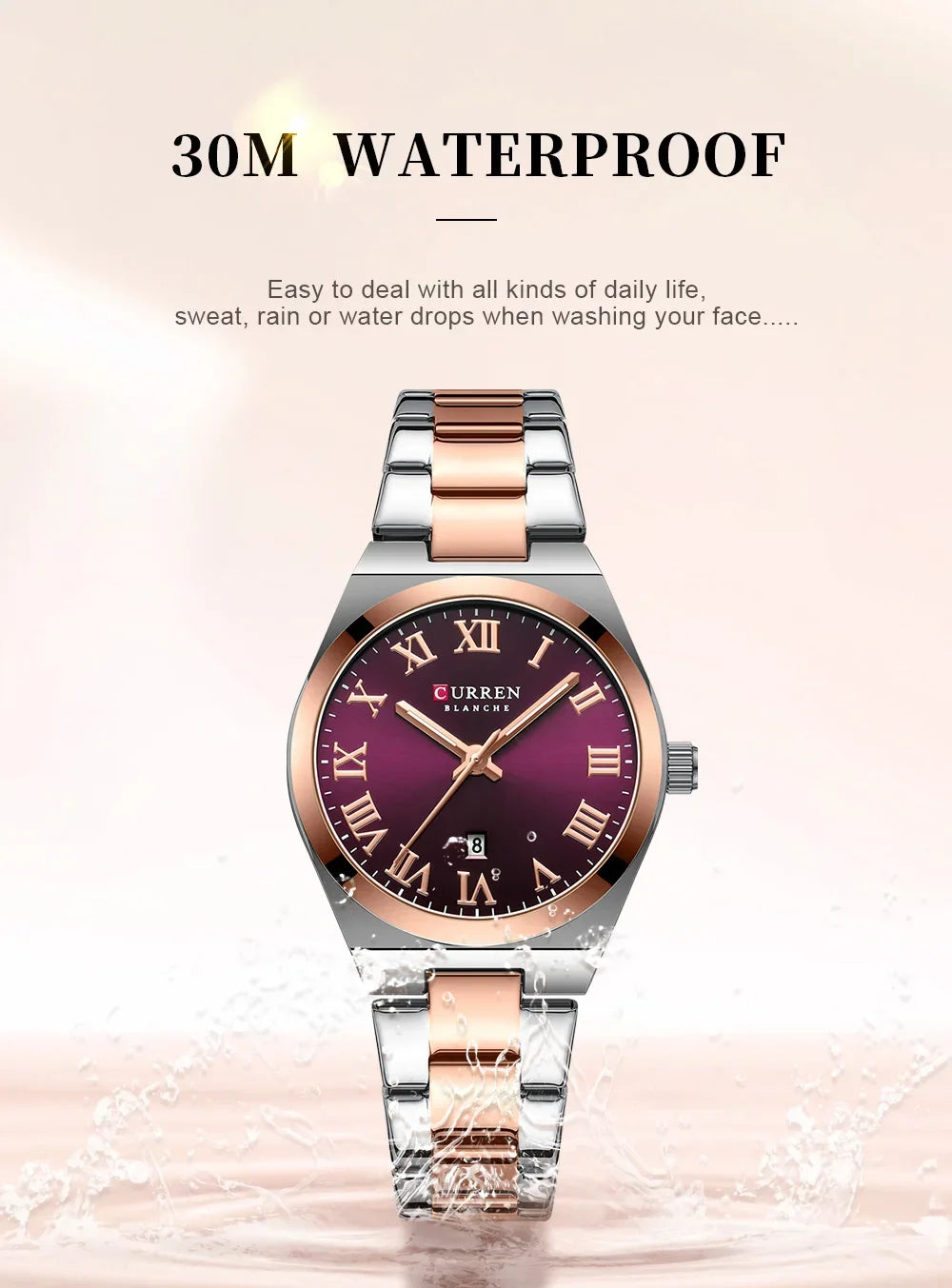 Women Small Face Watch,Stainless Steel Watch Women,Womens Watch with Calendar,Lady Analog Quartz Watch,Ladies Waterproof Watch