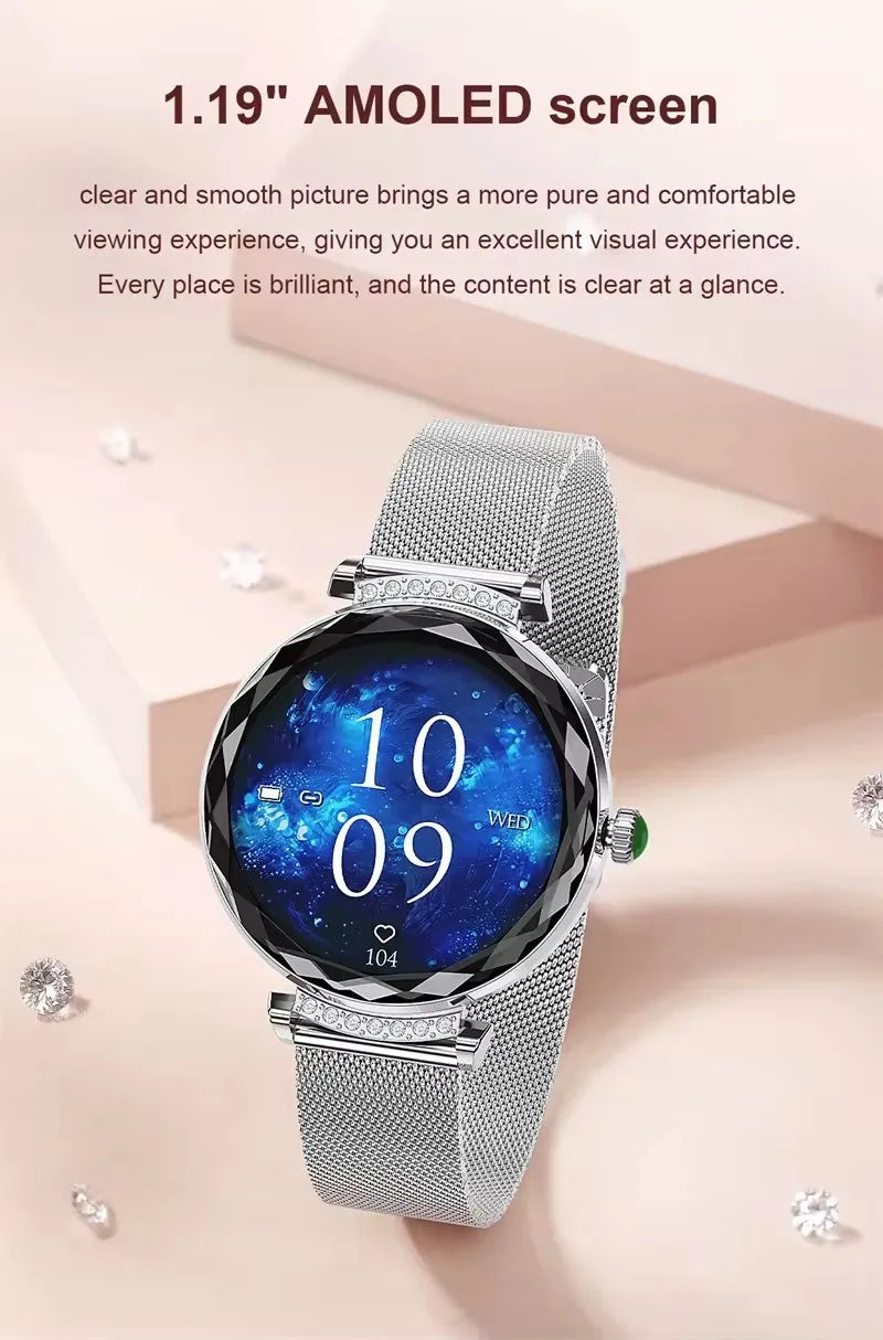Fashion Ladies Smart Watch NX7 Pro AMOLED Screen Health Monitoring BT Call Female Women Sport Fitness Tracker Smartwatch