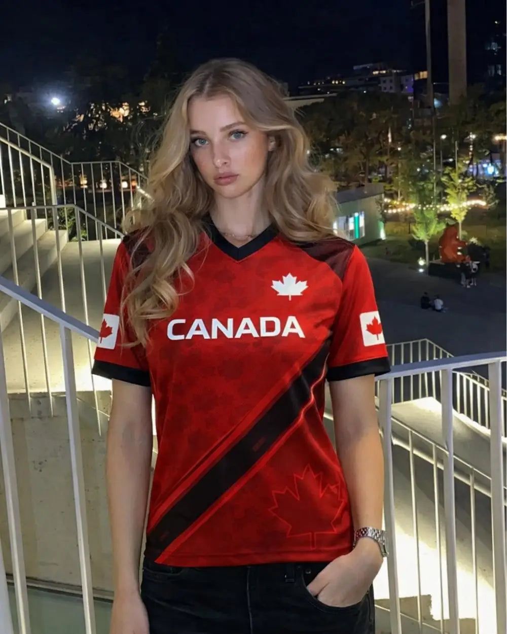 26 new Men's&Women's Canada Soccer fans Jersey Gift For Lovers Tee Fan Gift Plus Size Fashion Street Top soccer fans T-shirt