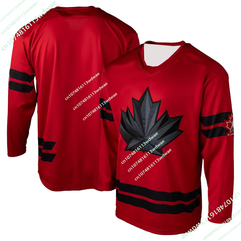 2026 New Arrival Canada Ice Hockey Game Jersey McDavid Fan Special Hockey Jersey Men's Long-Sleeve Athletic T-Shirt Family Kids