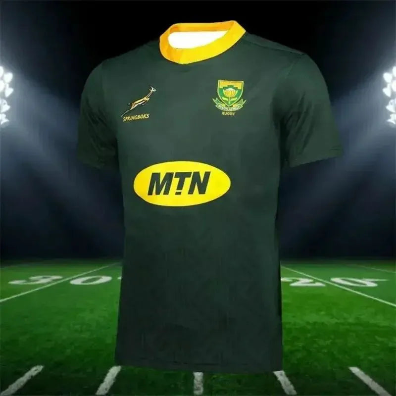 South Africa Springboks Rugby Jersey Summer Adult & Children's Quick-Dry Breathable Sports T-shirt Men's & Women's Training Wear