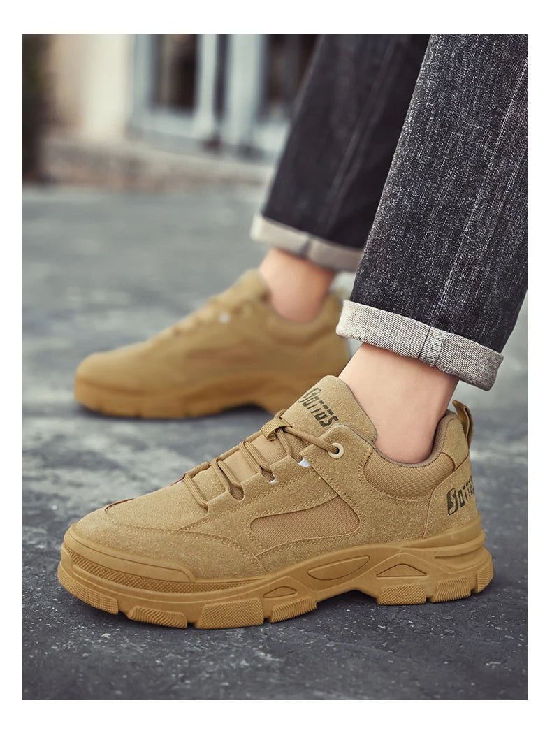Hiking Shoes Sporty Simple Comfortable Men's Spring New Breathable Anti Slip Wear Breathable Fashionable Trendy Board Shoes