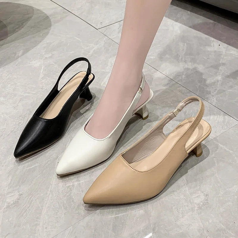 2024 New Summer Style Fashionable Comfortable Versatile Elegant and Wear-resistant Bag-toe Casual Back Strap Sandals