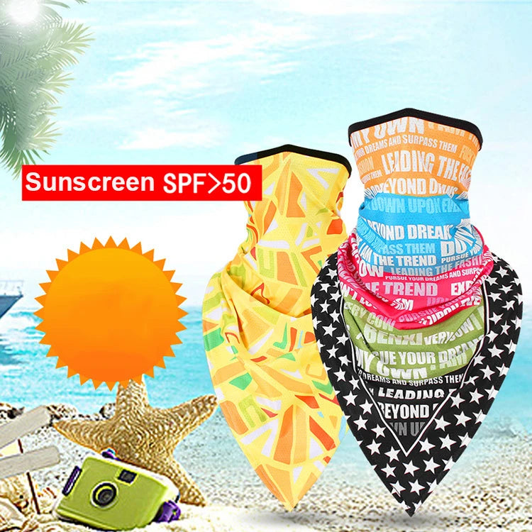 Sports Scarf for Cycling, Cooling Face Mask, Windproof Neck Gaiter, UV Protection Scarf for Beach, Fashion Bandana for Men Women