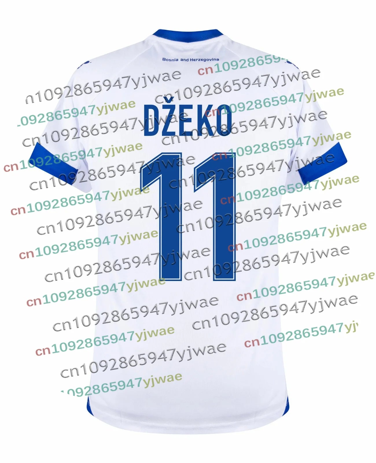 25/26 Bosnia And Herzegovina Soccer Jersey DZEKO 11 Football T-Shirt Parent-child Training Home Away Blue White Top Fan Uniform