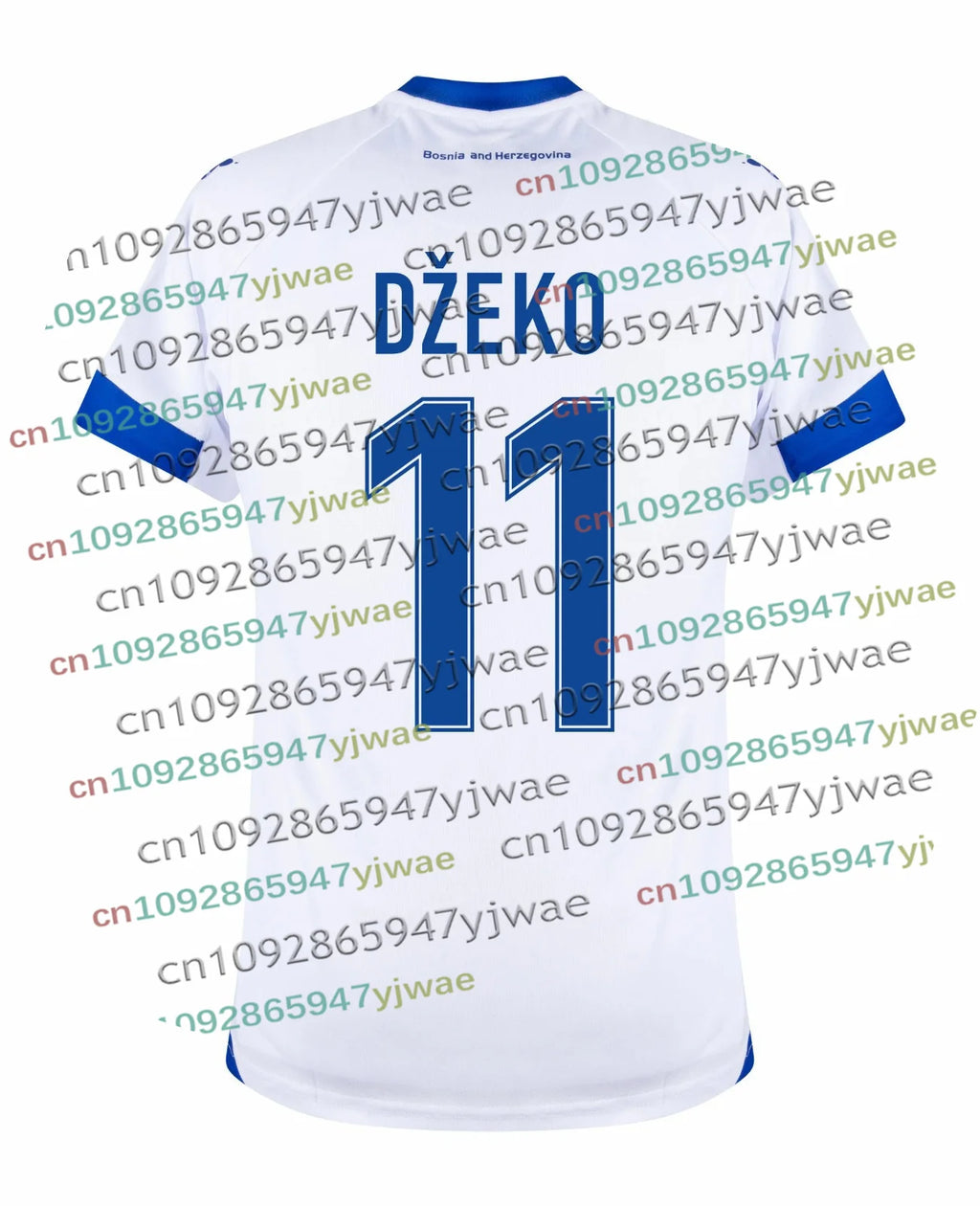 25/26 Bosnia And Herzegovina Soccer Jersey DZEKO 11 Football T-Shirt Parent-child Training Home Away Blue White Top Fan Uniform
