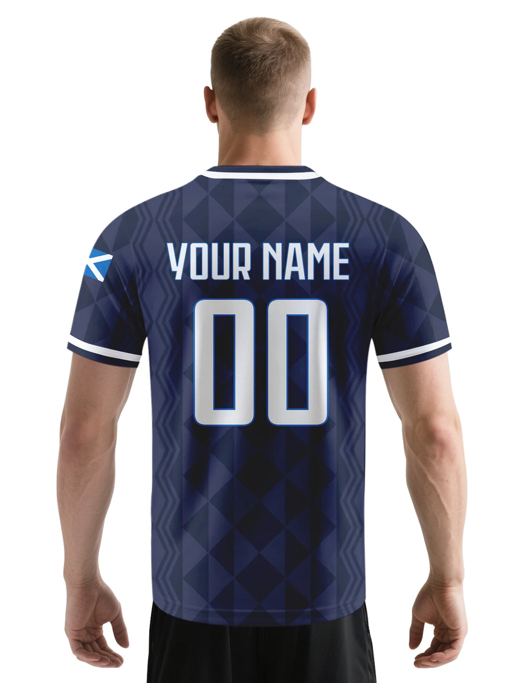Personalized Scotland Soccer Jersey Custom Name Number V-neck Football National Team Shirt for Men Youth Women