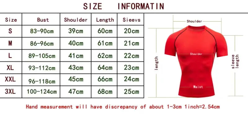 Men's Stretch Compression Shirt Fitness Gym Sports Running T-Shirt Thin Breathable Basketball Training Short Sleeve Top S-3XL