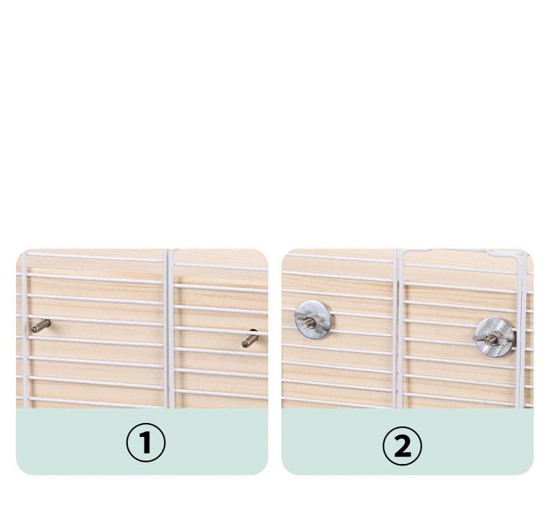 Wooden Bird House Nest Birds Breeding Box Pet Bird House Nest Bird Parrot Breeding Cages Pet Accessories Home Balcony Decoration