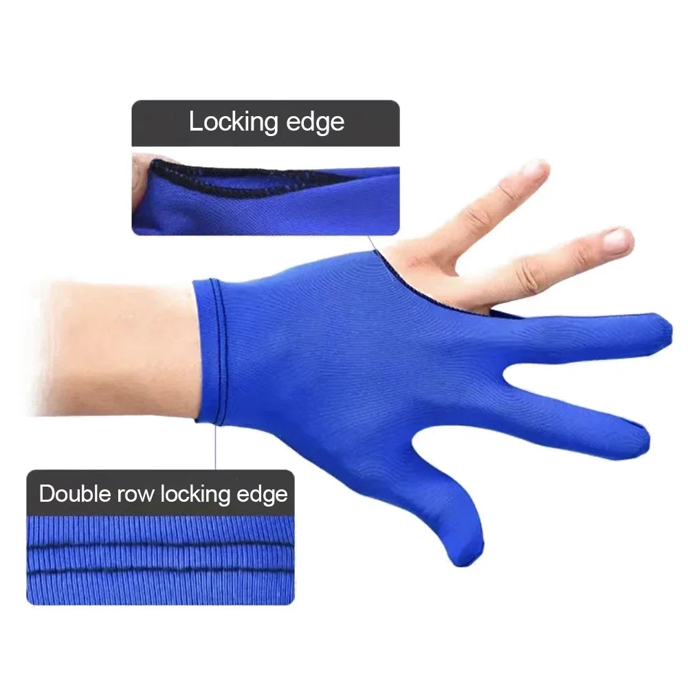 High Quality Snooker Billiard Cue Glove Pool Left Hand Open Three Finger Accessory Fitness Accessories for Men and Women