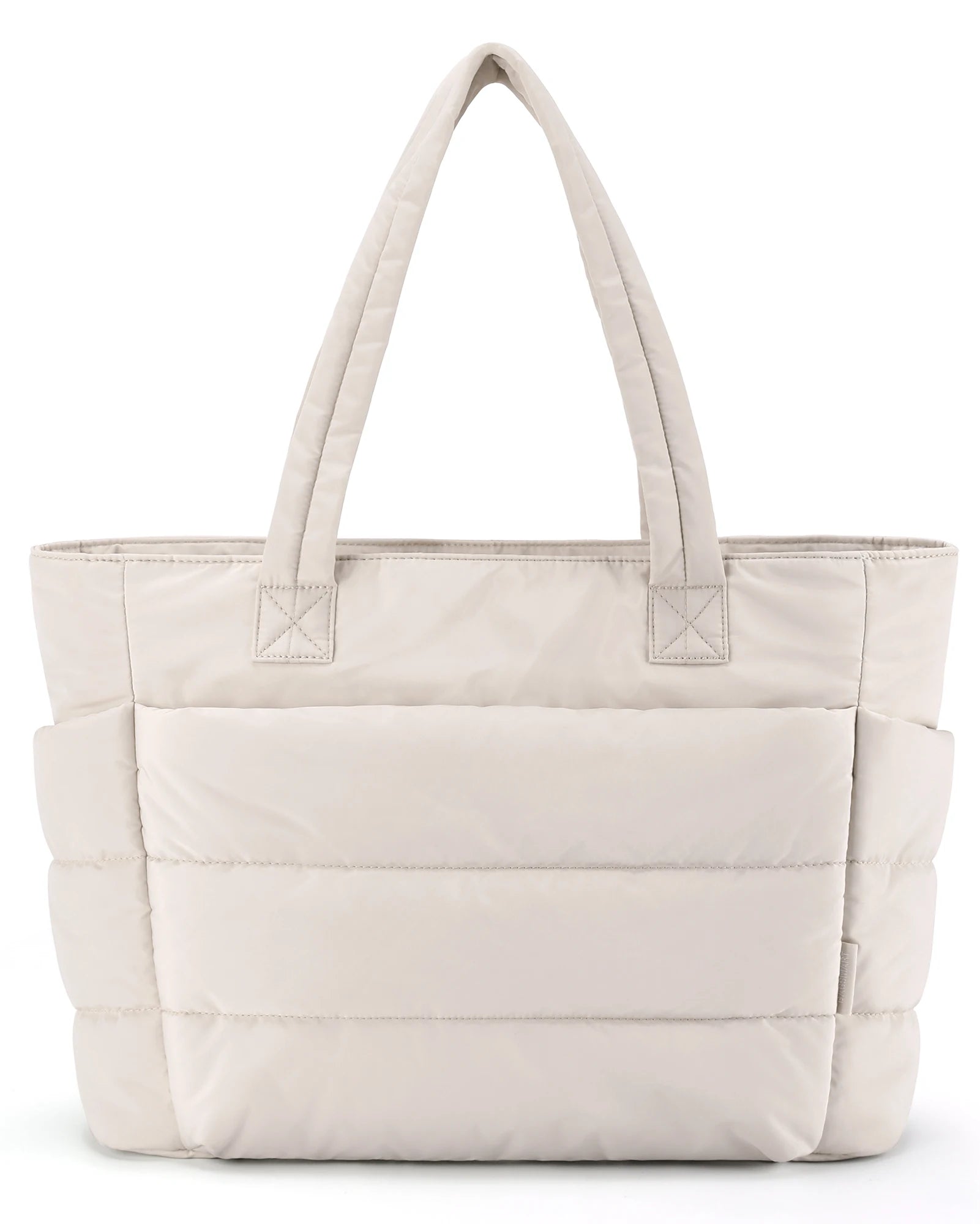 BAGSMART Padded Tote Bag Portable Woman Handbag Quilted Solid for Leisure Travel Large Capacity Mommy Diaper Bag