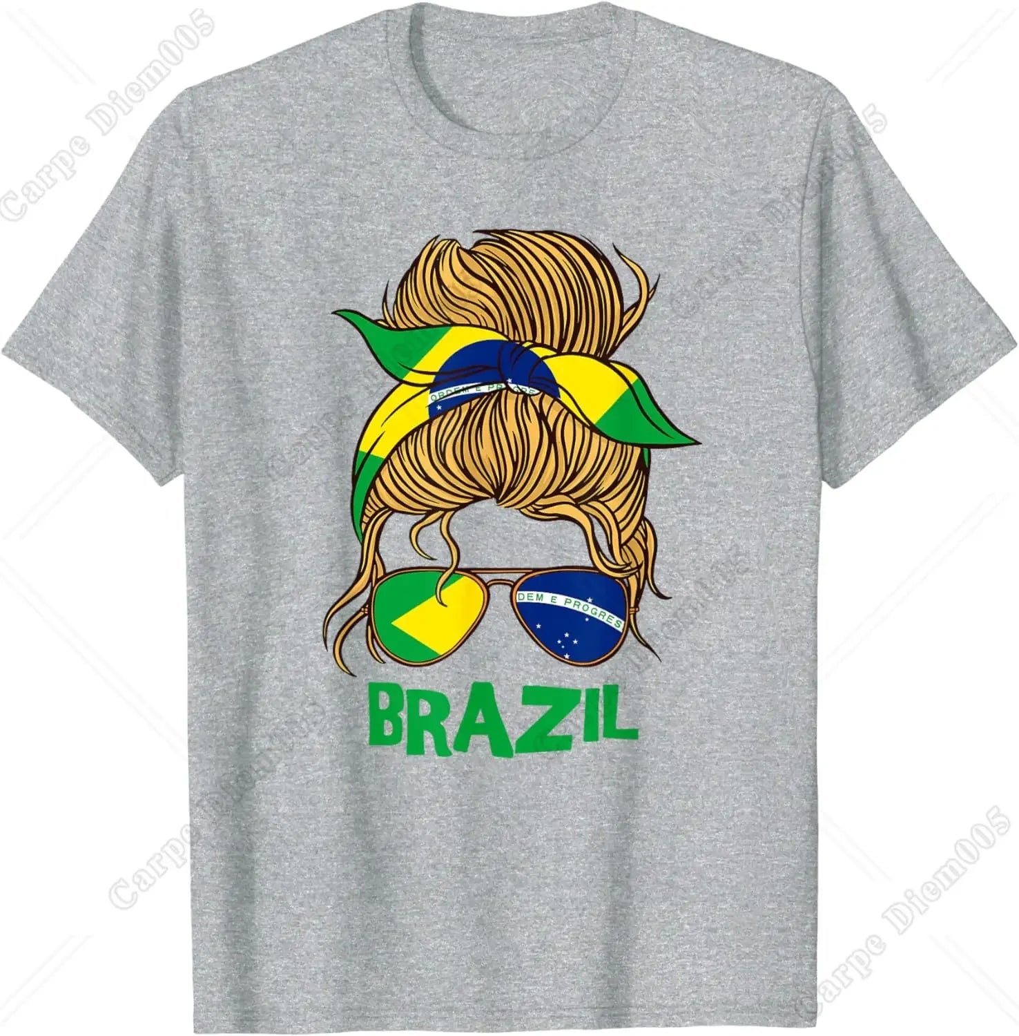 Brazil for Girl Brazilian Flag for Women Brasileira T-Shirt for  Women Streetwear Shirts All Seasons  Brazilian Beauties