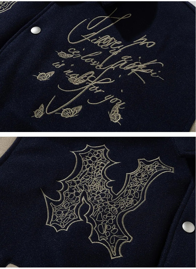 Man Baseball Jacket Winter Letter Embroidery Varsity Jacket Women American Vintage Coat Warm Fashion Hip Hop Original Original