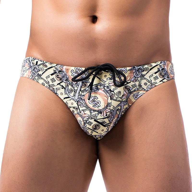 New Board Shorts Swimsuit Sexy Swimwear Men Briefs Swimming Trunks for Bathing Suit Men Beachwear