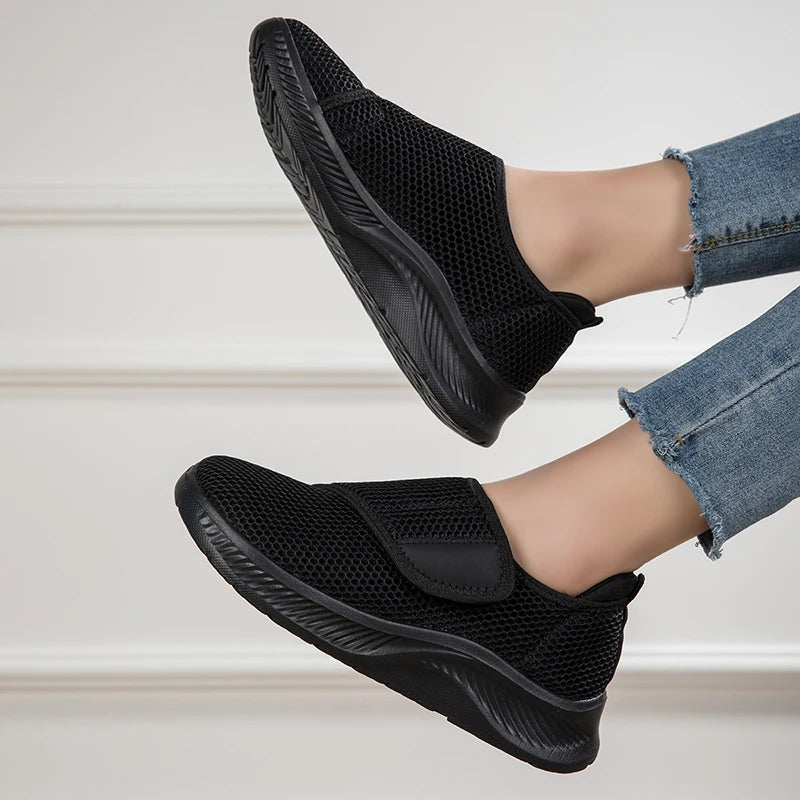 Wide Toe Box Walking Shoes Elderly Men Women Comfort Diabetic Shoes Swollen Foot Orthopedic Sneakers Thumb Eversion Pain Relif