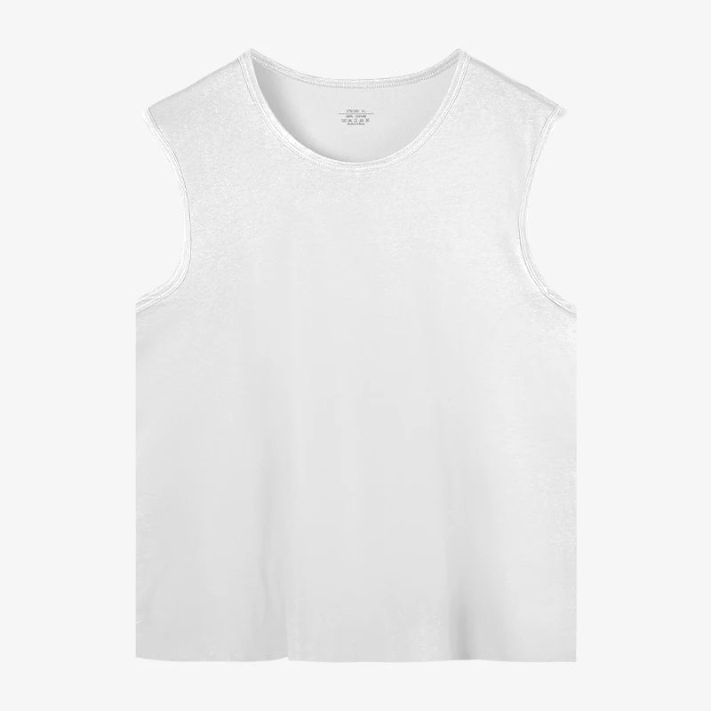 Men's pure cotton vest breathable slim youth sports foundation hurdle I loose summer thin halter undershirt
