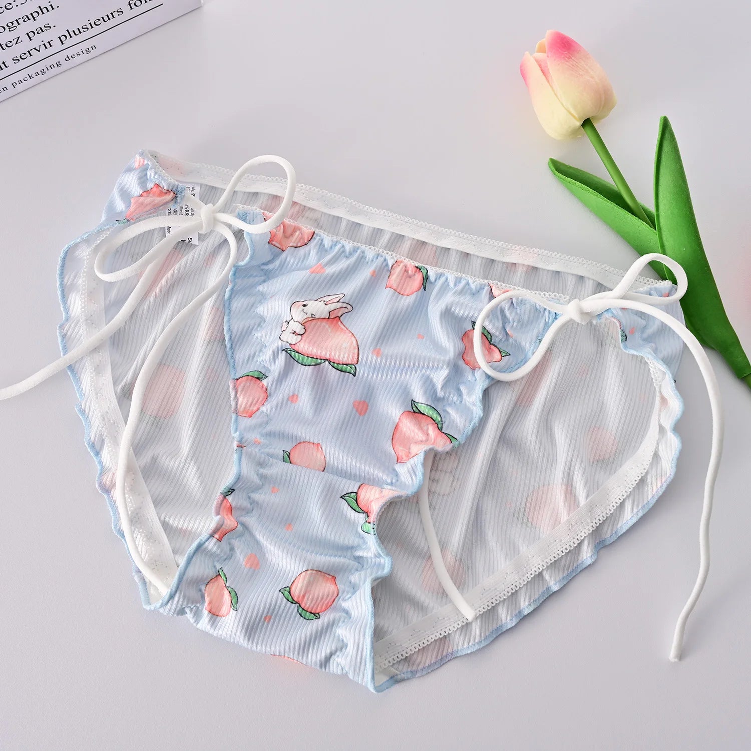 Japanese Lolita Girl Pure Cotton Underwear Cute Lace Up Summer Thin Style Pure Desire Triangle Underwear Sexy And Comfortable