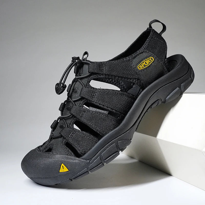 Fashion Men's Casual Mesh Outdoor Beach Sandals Light Breathable Shoe for Men Anti-slip Waterproof Sandal Man Comfortable Shoes