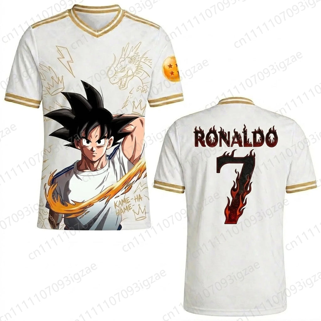 Ronaldo 7 Soccer Kit Fan T Shirt Father Son Matching Clothes Family Look 3D Print Boys Mens Football Tops Parent Child Outfit