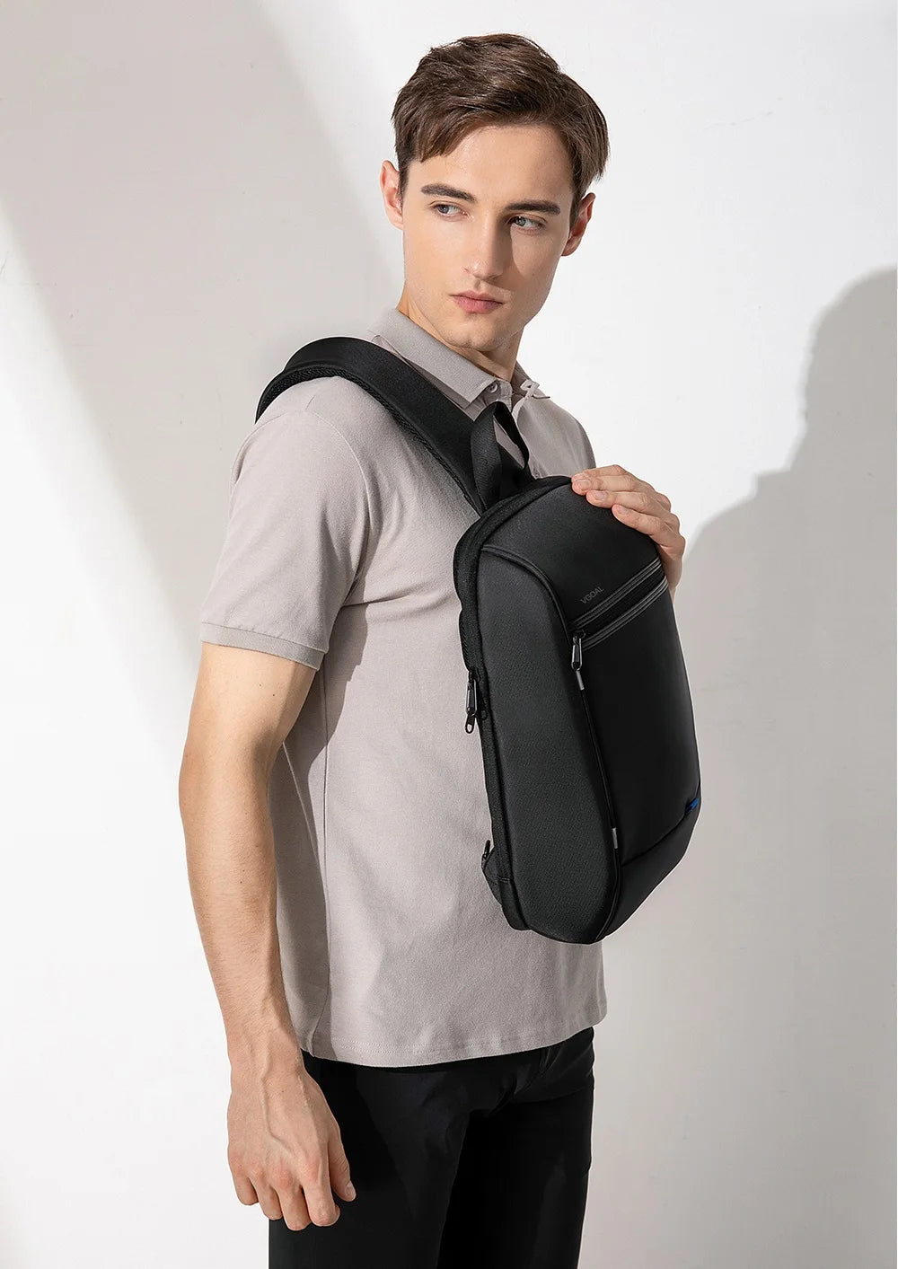 Brand Crossbody Bag For Laptop Notebook 13.3, 14 Inch Chest Pack Bosom Office Worker Man Shoulder PC Mens Gifts 6301