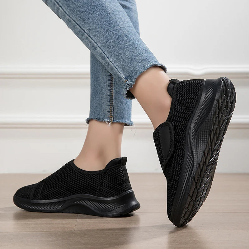 Wide Toe Box Walking Shoes Elderly Men Women Comfort Diabetic Shoes Swollen Foot Orthopedic Sneakers Thumb Eversion Pain Relif