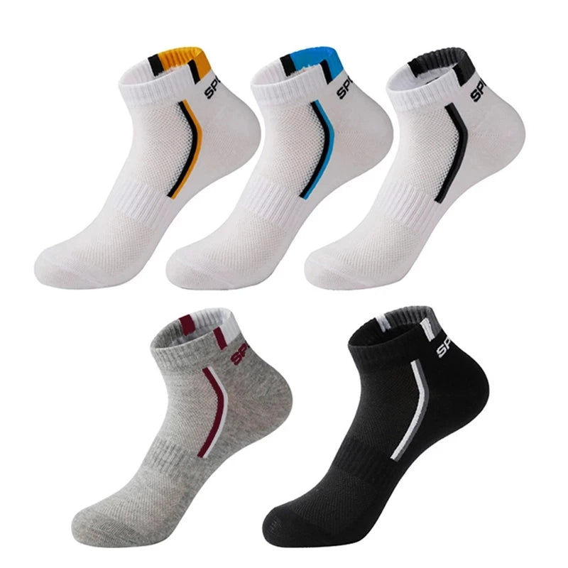 10pcs=5 Pairs Comfort Cotton Men's Socks High Quality Sport Breathable Summer Autumn Socks Long Sock For Mens Calcetines Sokken