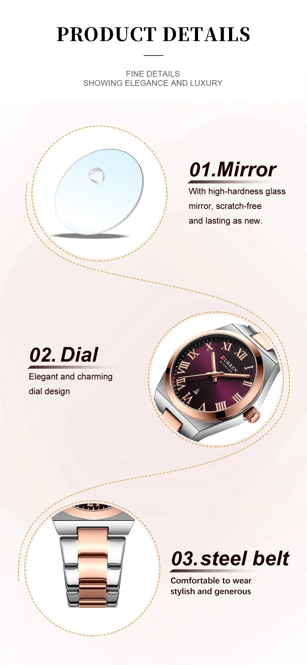 Women Small Face Watch,Stainless Steel Watch Women,Womens Watch with Calendar,Lady Analog Quartz Watch,Ladies Waterproof Watch