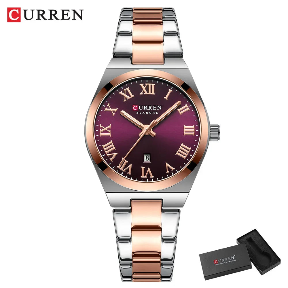 Women Small Face Watch,Stainless Steel Watch Women,Womens Watch with Calendar,Lady Analog Quartz Watch,Ladies Waterproof Watch