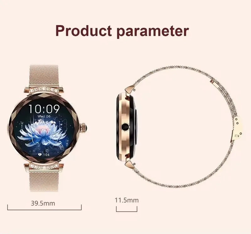 Fashion Ladies Smart Watch NX7 Pro AMOLED Screen Health Monitoring BT Call Female Women Sport Fitness Tracker Smartwatch