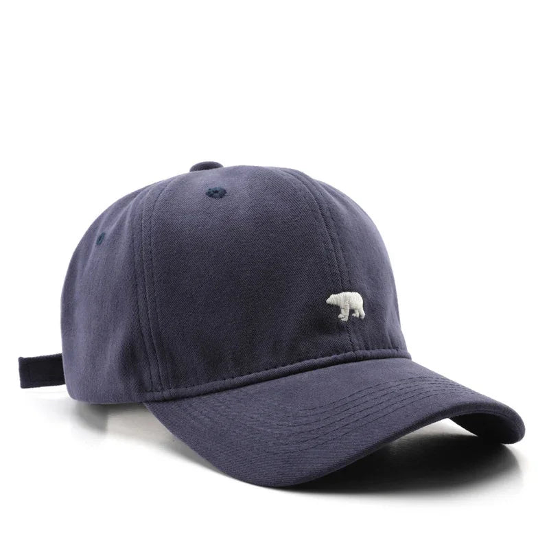 Spring Summer Baseball Cap for Women and Men Polar Bear Embroidery Hip Hop Snapback Caps Cotton Sun Hats Unisex Casual Visor Hat