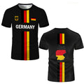 New Design Germany Football Jersey T-shirt For Men German Flag Pattern Short-sleeved Tees Tops Summer Sports Oversized Tshirt