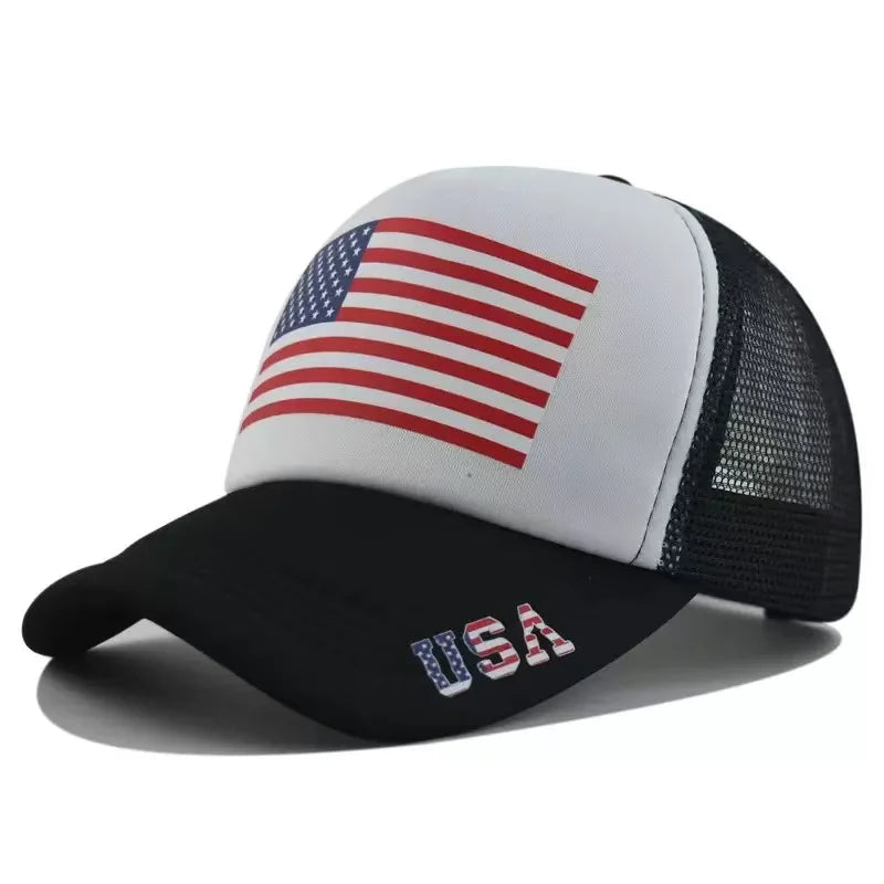 USA Canada Mexico Flag Printed Baseball Cap, Football Soccer Sports Fans Mesh Cap Snapback, Outdoor Sun Hat