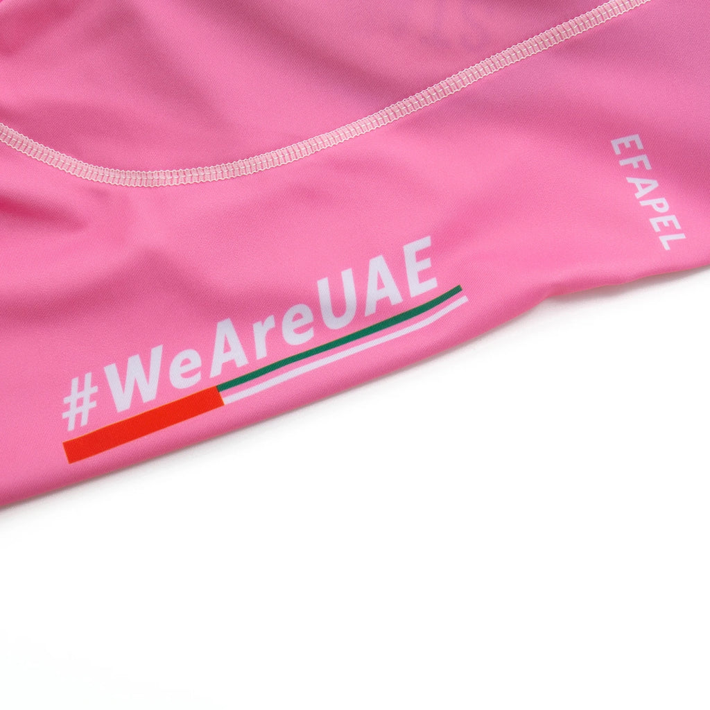 New 2025 PINK YELLOW Cycling Jersey UAE TEAM Bike Jersey Shorts Set Ropa Ciclismo Men Women Summer Pro Bicycle Maillot Clothing