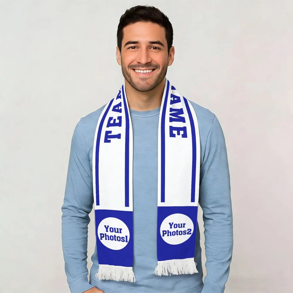 1pc Personalized Team Logo & Photo Scarf - Custom Name/Logo/Photo Sports Fan Gear Suitable for Football, Soccer,Basketball Games