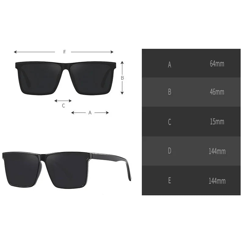 Men's Sunglasses For Uv Protection While Driving. 2025 New Style Square Frame Fashionable Sunglasses 2050