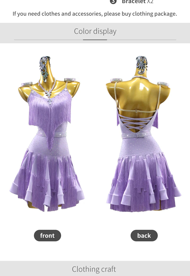 Dress For Dancing 2026 Latin Dance Parties Wear Womens Costume Ballroom Clothes Sexy Skirt Girls Prom Stage Jumpsuit Sports Suit